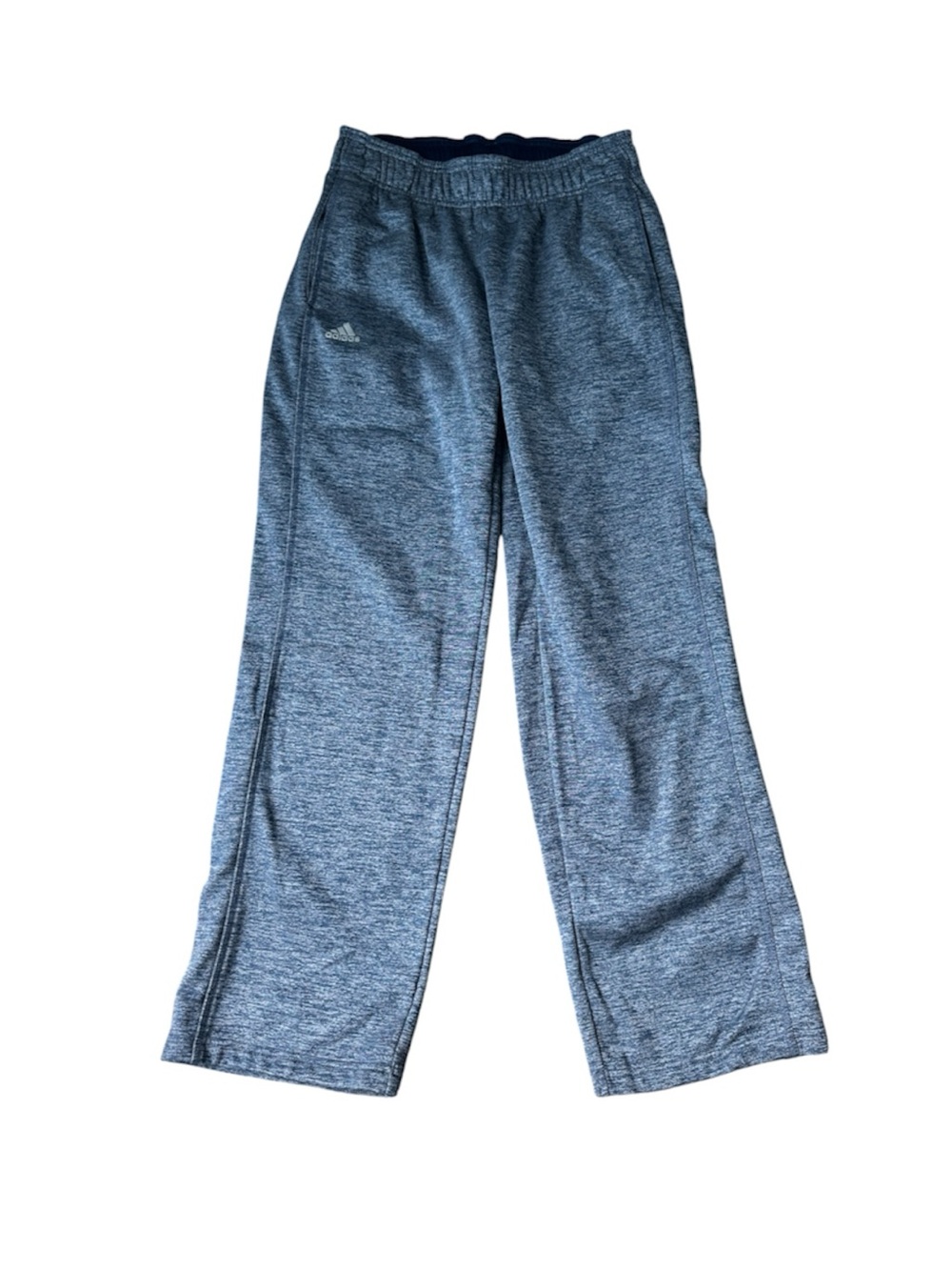 Adidas Climawarm Blue Gray Heathered Wide Leg Fleece Sweatpants Size S